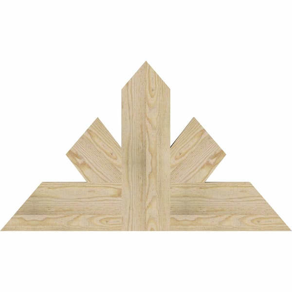 Ekena Millwork Saratoga Rough Sawn Timber Gable Bracket, Douglas Fir, 36"W x 21"H x 2"D x 6"F, 14/12 Pitch GBW036X21X0206SAR00RDF - main